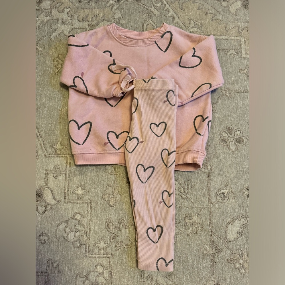 Matching Zara Kids Heart Set 12-18 Months